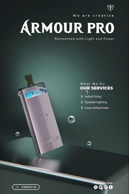 SAMURAI ARMOUR PRO 將軍鎧甲註油主機 發光小煙套裝 1500mAh